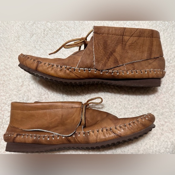 Vintage Taos Adirondack Women’s Genuine Moosehide Moccasin slippers shoes 10 - Picture 5 of 10